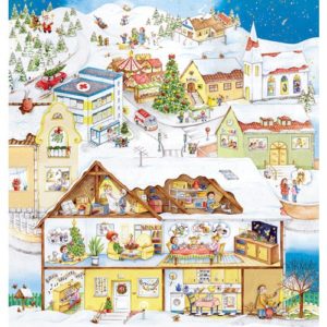 Großer Adventskalender zum Vorlesen und Basteln 88x92cm - Wir feiern Advent - Vorleseadventskalender mit Begleitbuch
