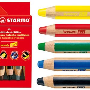 STABILO 880-370 Stabilo Woody 3-in-1 5 dicke Buntstifte erika