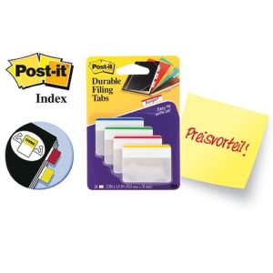 Post-it Index Strong 686F-1P extrabreit und flach: 4 x 6 Stück