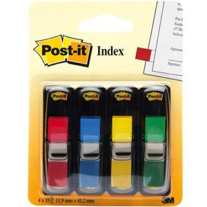 3M Post-it Index Mini 683-4, 11,9 x 43,2 mm, 4 Spender à 35 Stück