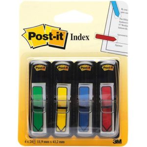 3M Post-it Index Pfeile 684ARR3, 11,9 x 43,2 mm, 4 Spender à 24 Stück