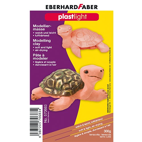 EBERHARD FABER 570683 - efaplast light terrakotta, 300g - Modelliermasse lufttrocknend lufthärtend | Bejol Bastelshop