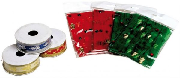 Deko-Zierbänder-Set Winterzauber 4 Taftbänder und 3 Textilbänder | Bejol Bastelshop
