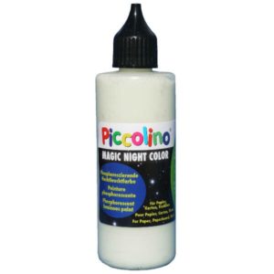 Nachtleuchtende Stoffmalfarbe, Piccolino phosphoreszierende Textilfarbe Magic Night 250ml