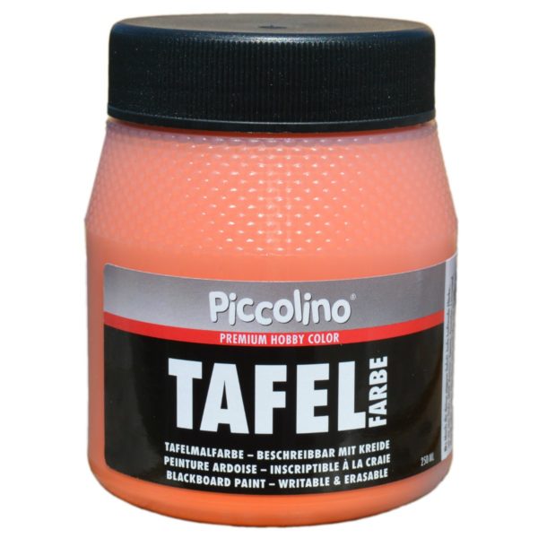 Tafelfarbe Orange 250ml - Piccolino Tafellack bunt für Holz, Karton, Wand | Bejol Bastelshop