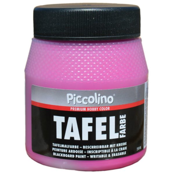 Tafelfarbe Pink 250ml - Piccolino Tafellack bunt für Holz, Karton, Wand | Bejol Bastelshop