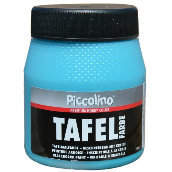 Tafelfarbe Türkis 250ml - Piccolino Tafellack bunt für Holz, Karton, Wand | Bejol Bastelshop