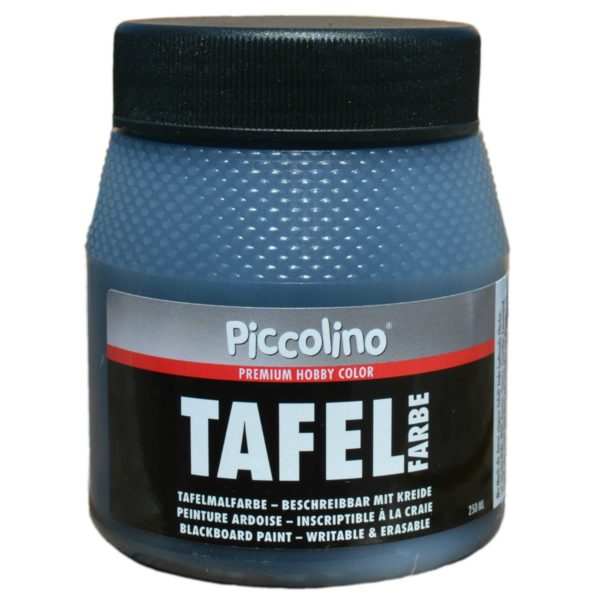 Tafelfarbe Schwarz 250ml - Piccolino Tafellack bunt für Holz, Karton, Wand | Bejol Bastelshop