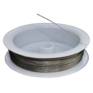 Schmuck-Draht nylonummantelt 0,38mm silbern 100m