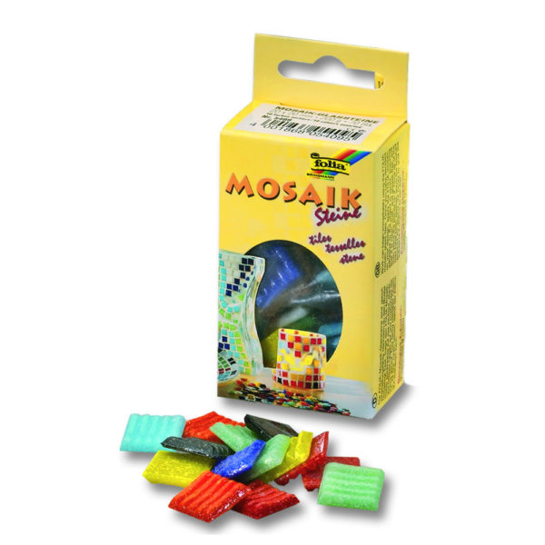 Mosaik-Glassteine 20x20mm, 350 Stück, 1000 g, in 10 Farben sortiert | Bejol Bastelshop