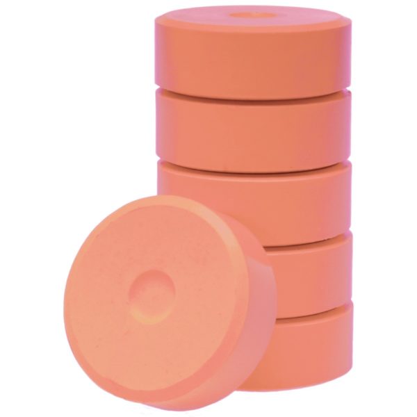 Tempera Blöcke Pucks 44mm ocker 6 Stück im Set