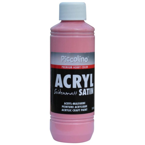 Acrylfarbe seidenmatt Alt-Rosa 250ml Flasche - Piccolino Acryl Satin, Premium Hobby Color | Bejol Bastelshop