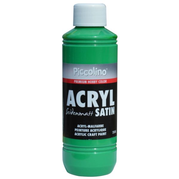Acrylfarbe seidenmatt Grün 250ml Flasche - Piccolino Acryl Satin, Premium Hobby Color | Bejol Bastelshop