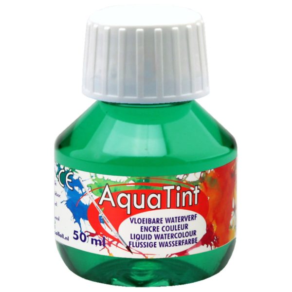 Flüssige Wasserfarbe AquaTint - dunkelgrün, 50ml Flasche | Bejol Bastelshop