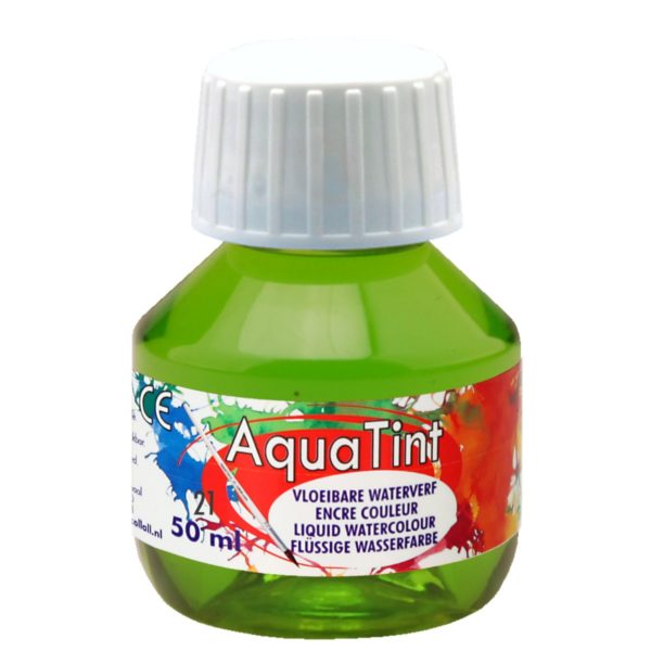 Flüssige Wasserfarbe AquaTint - hellgrün, 50ml Flasche | Bejol Bastelshop