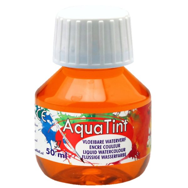 Flüssige Wasserfarbe AquaTint - orange, 50ml Flasche | Bejol Bastelshop