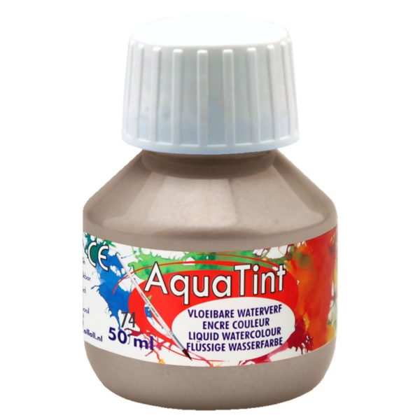 Flüssige Wasserfarbe AquaTint - silber, 50ml Flasche | Bejol Bastelshop