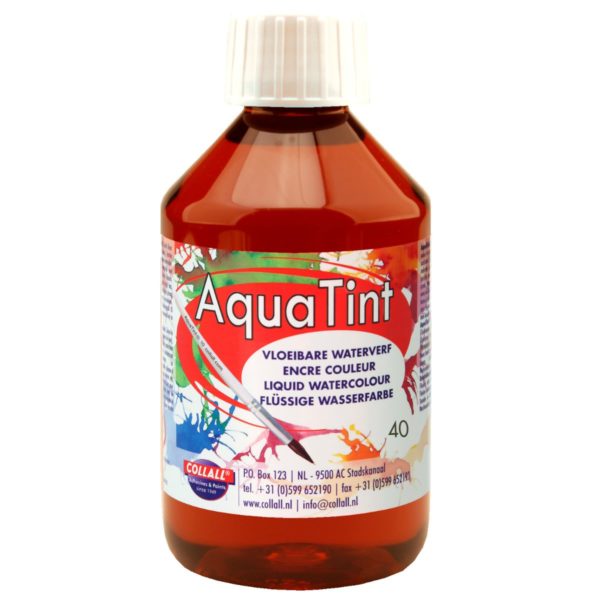 Flüssige Wasserfarbe AquaTint - Farbe braun - 250ml Flasche | Bejol Bastelshop
