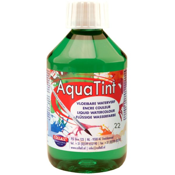 Flüssige Wasserfarbe AquaTint - Farbe dunkelgrün - 250ml Flasche | Bejol Bastelshop