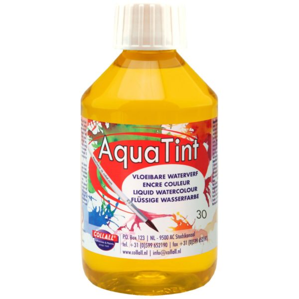 Flüssige Wasserfarbe AquaTint - Farbe gelb - 250ml Flasche | Bejol Bastelshop