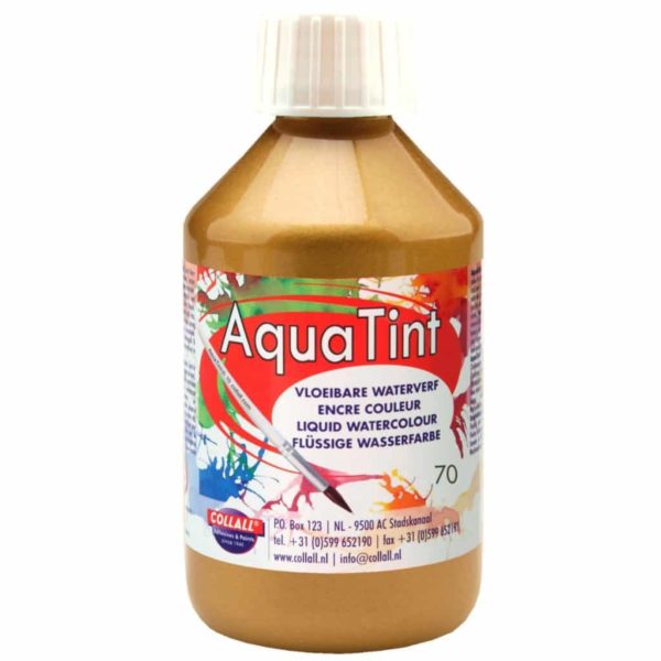 Flüssige Wasserfarbe AquaTint - Farbe gold - 250ml Flasche | Bejol Bastelshop