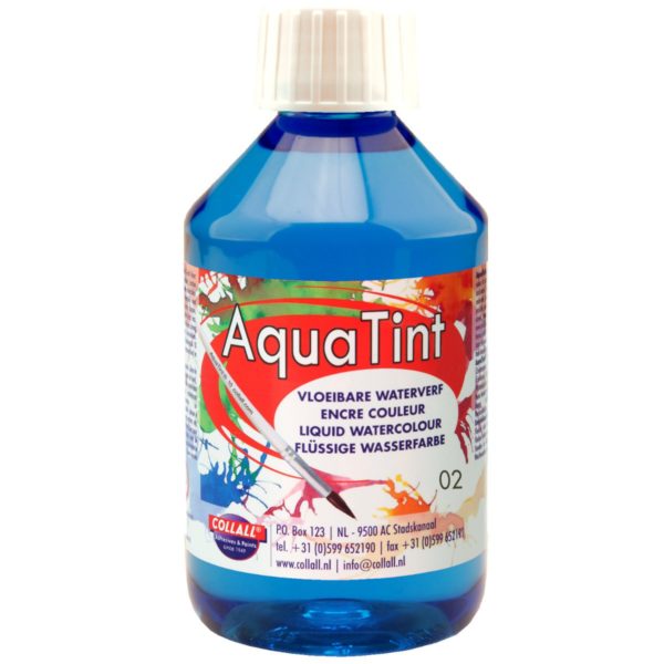 Flüssige Wasserfarbe AquaTint - Farbe hellblau - 250ml Flasche | Bejol Bastelshop