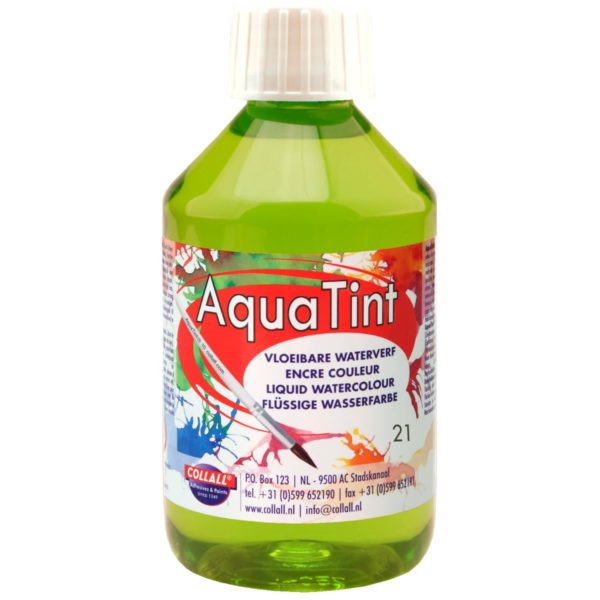 Flüssige Wasserfarbe AquaTint - Farbe hellgrün - 250ml Flasche | Bejol Bastelshop