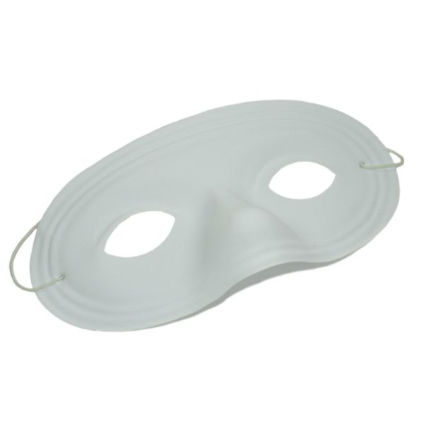 Augenmaske - 12 Augenmasken Kunststoff weiß blanko zum Basteln und Bemalen | Bejol Bastelshop