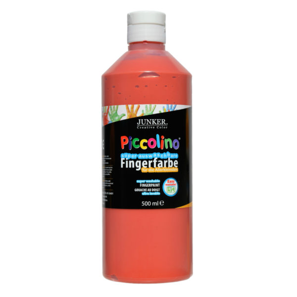 Abwaschbare Fingerfarbe - Piccolino Fingermalfarbe rot, Flasche 500ml | Bejol Bastelshop