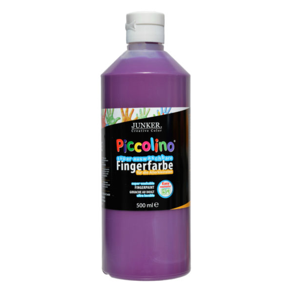 Abwaschbare Fingerfarbe - Piccolino Fingermalfarbe violet, Flasche 500ml | Bejol Bastelshop
