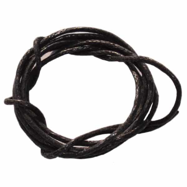 Baumwollschnur Halskette Baumwollkordel gewachst 1mm schwarz, 80cm lang | Bejol Bastelshop