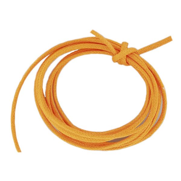 Baumwollschnur Baumwollkordel gewachst 1mm orange - 100m Rolle