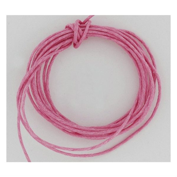 Baumwollschnur Baumwollkordel gewachst 1mm pink - 100m Rolle
