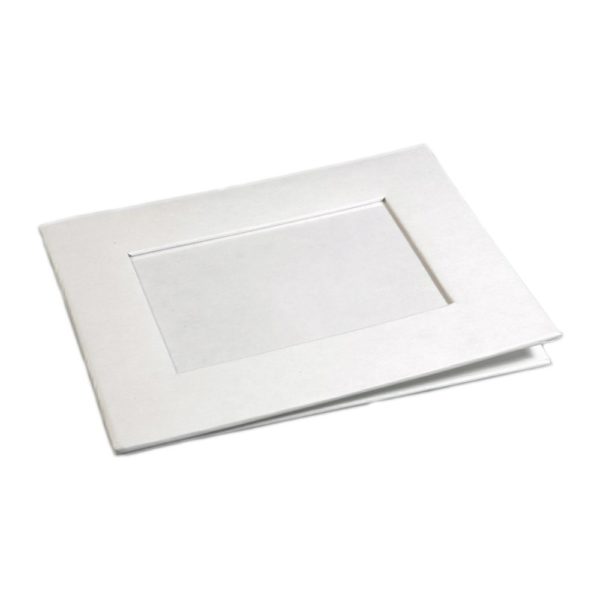 Karton Bilderrahmen - Pappe Fotorahmen weiß blanko zum Bemalen 17x22cm | Bejol Bastelshop