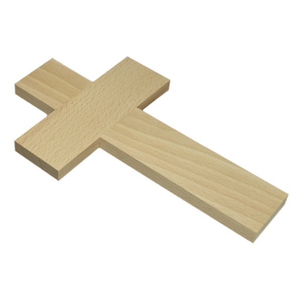 Blanko Holzkreuz - Wandkreuz, glatte Kanten - zum Basteln & Selbstgestalten 20cm | Bejol Bastelshop