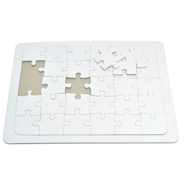 Blanko Puzzle A4 mit Rahmen zum selber bemalen, 30 große Teile | Bejol Bastelshop