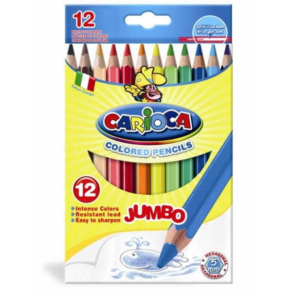 Jumbo Buntstifte 5mm Mine, 12er Set - Dickkernstift 6-eckig extra dick | Bejol Bastelshop