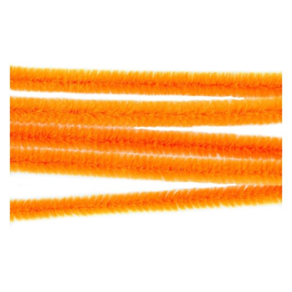 Chenilledraht - 50 Pfeifenputzer orange Ø 6mm 30cm | Bejol Bastelshop