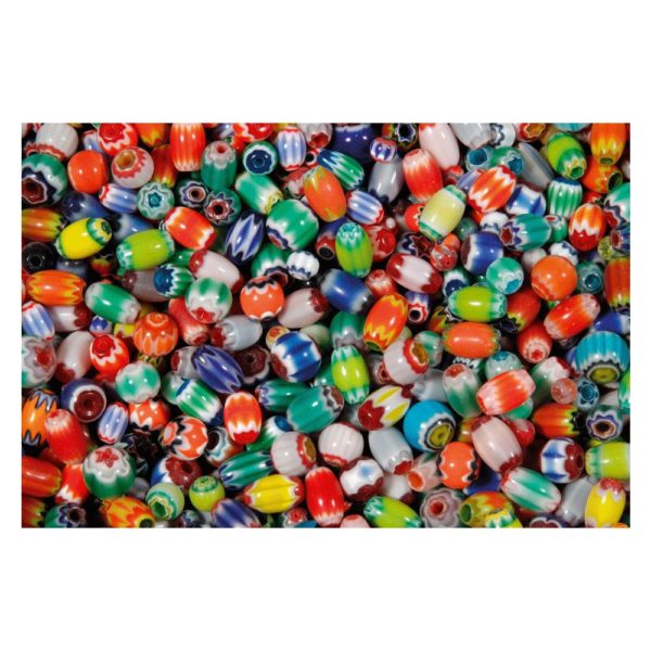 Chevron Perlen - Glasperlen-Mix bunt, rund & oval - 1kg Großpackung | Bejol Bastelshop