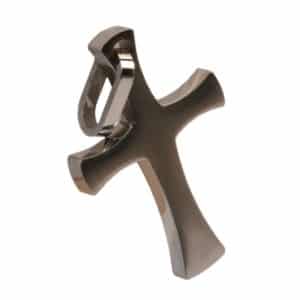 Edelstahl Kreuz Anhänger - Schmuck Anhänger Edelstahl gebürstet, 3,2cm