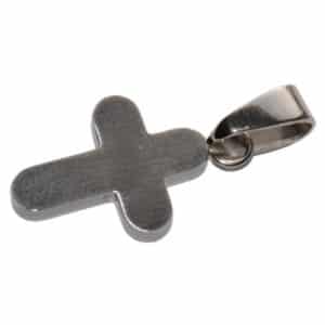 Edelstahl Kreuz Anhänger - Schmuck Anhänger - Kreuz Edelstahl gebürstet, 1,6cm