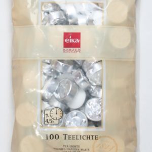 100 Eika Teelichter in Alu-Schalen, Durchmesser 38mm, Höhe 17mm, Brenndauer 4,5 h