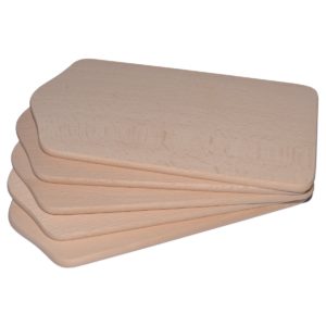 Holz-Frühstücksbrettchen zum Selbstgestalten - Essbrettchen 21x11cm, 5er Pack