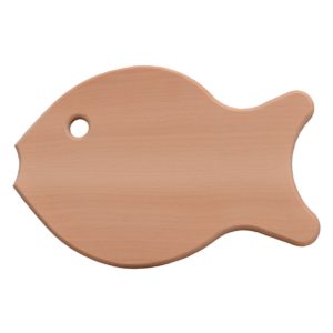 Frühstücksbrettchen Holz - Fisch - Servierbrett, Lachsbrett, 30x20cm