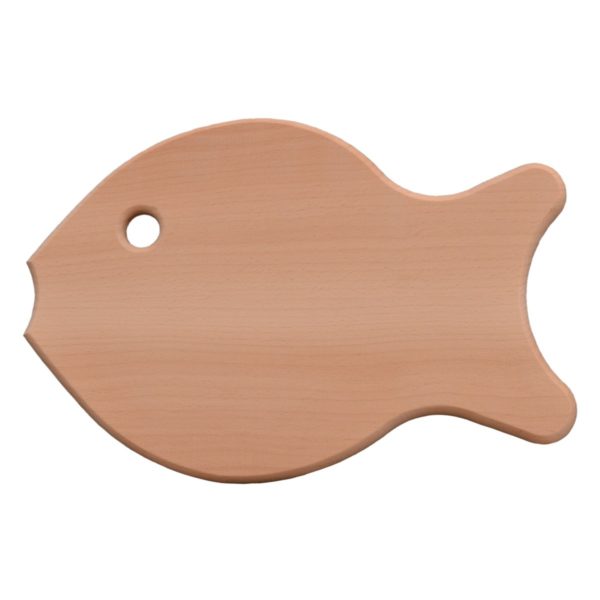 Frühstücksbrettchen Holz - Fisch - Servierbrett, Lachsbrett, 30x20cm