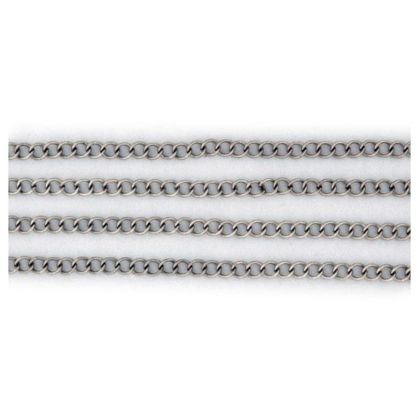 Gliederkette versilbert Altsilber Schmuckkette Meterware für Schmuck basteln 10m