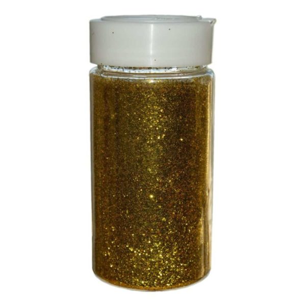 Glitter Gold Großpackung - 250g Streudose - Deko Glitzer/Glimmer zum Basteln | Bejol Bastelshop