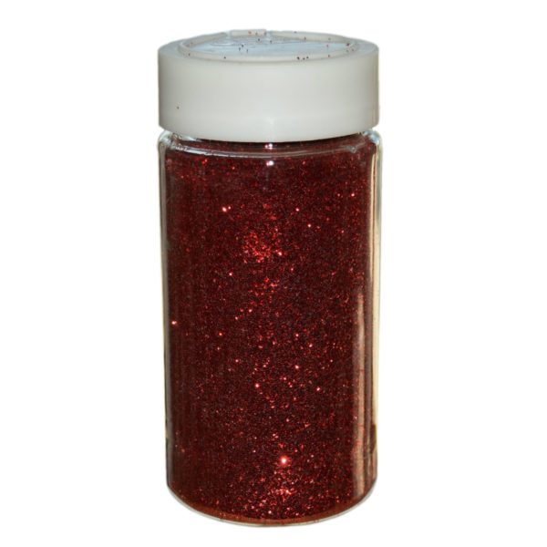 Glitter Rot Großpackung - 250g Streudose - Deko Glitzer/Glimmer zum Basteln | Bejol Bastelshop