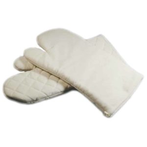 Küchenhandschuh lang 37cm - Ofenhandschuh zum Bemalen - Canvas Baumwolle 1Stk