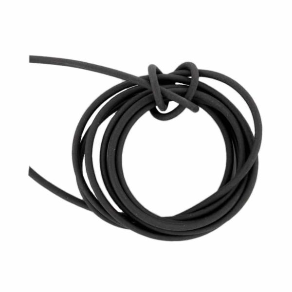 Gummi Schmuckband Kautschukband für Schmuck basteln schwarz, Rubber Ø2mm 100m